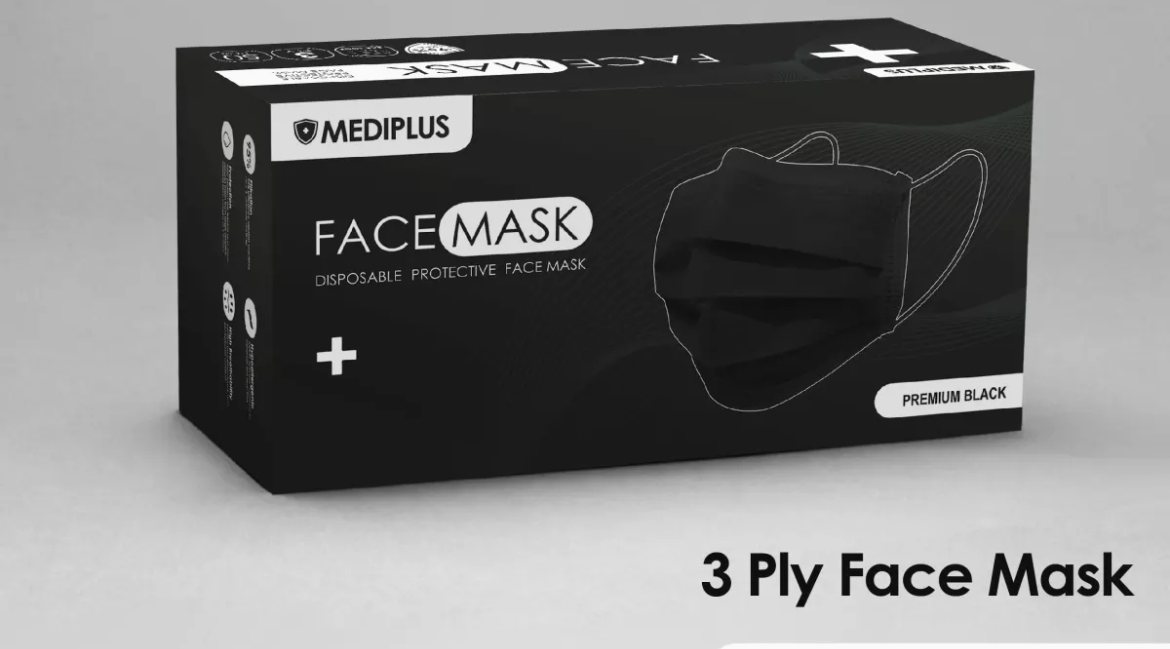 Mediplus black face mask johor bahru malaysia